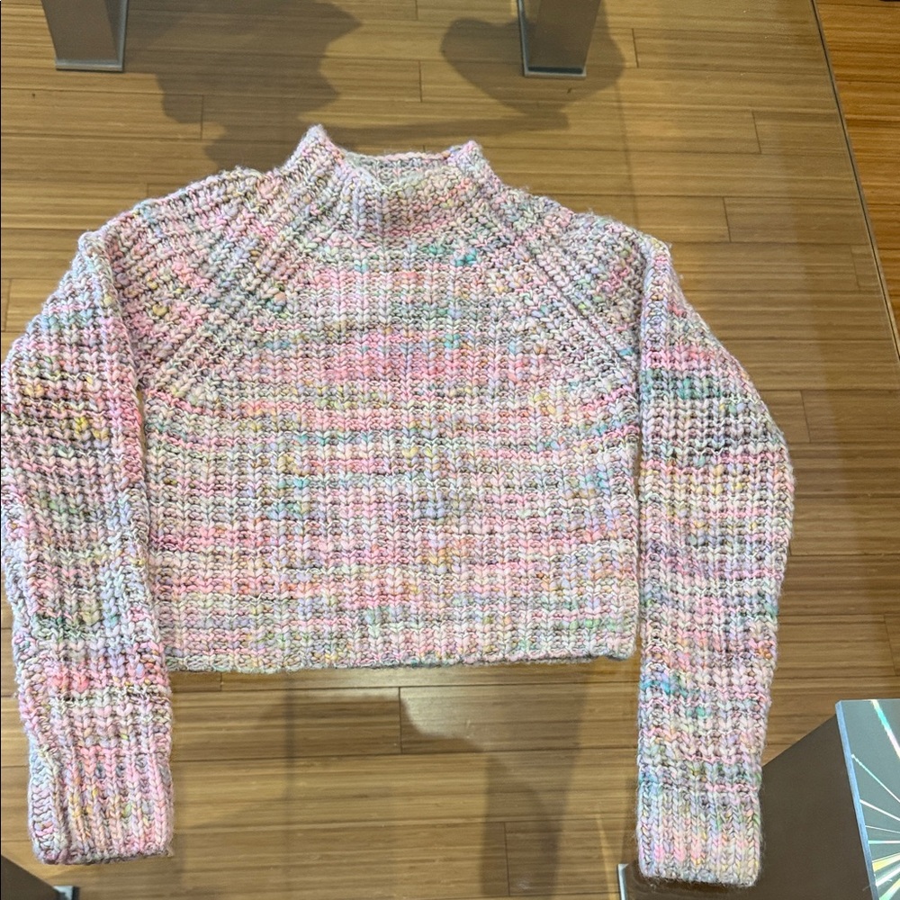 Multicolor Knit Cropped Sweater Wilfred free size small